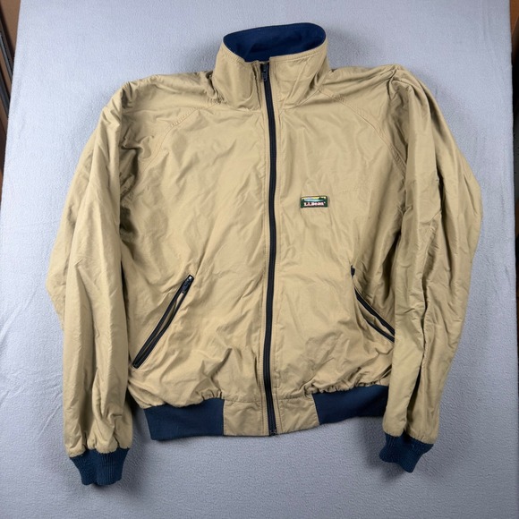 L.L. Bean Other - Vintage LL Bean Warm-Up Harrington Jacket Mens Tall Large Tan Fleece Lined USA
